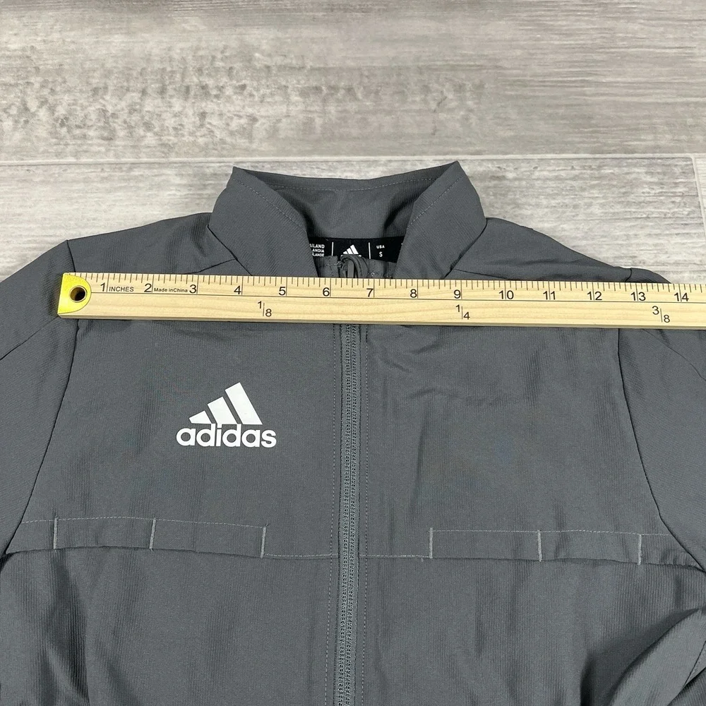 Adidas Youth Rink Suit Full Zip Lightweight Track Jacket GF8194 Gray Kids Size S